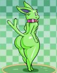  anthro bell butt collar eeveelution espeon generation_2_pokemon hi_res male naid nintendo pokemon pokemon_(species) solo standing tail 