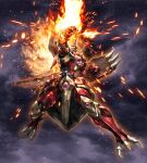  fire magic_knight_rayearth mashin mecha morishita_naochika official_art rayearth_(character) red_eyes robot solo 