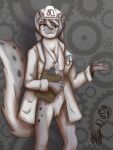  anthro clothing coat dokku felid female female/female hi_res lab_coat laboratory mammal pantherine snow_leopard solo topwear 