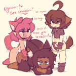 &lt;3 1:1 amber_eyes anthro anthro_on_anthro anthro_penetrated anthro_penetrating anthro_penetrating_anthro blue_eyes blush brown_body brown_fur brown_hair clothing countershade_torso countershading crossed_arms dialogue doggystyle domestic_cat english_text felid feline felis foreskin from_behind_position fur genitals girly group hair hi_res humanoid inner_ear_fluff kuruk_(character) kurus legwear male male/male male_penetrated male_penetrating male_penetrating_male mammal masturbation open_mouth open_smile penetration penis pink_hair purple_eyes sex smile standing text thigh_highs trio tuft white_body white_clothing white_legwear white_skin white_thigh_highs 