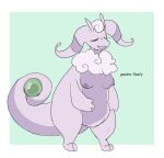  absurd_res anthro breasts cute_expression dragon female flaaffy fluffy fusion generation_2_pokemon generation_6_pokemon goodra hi_res nintendo nude pokemon pokemon_(species) pokemon_fusion royroybutter small_breasts solo tail thick_tail thick_thighs 