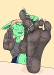  anthro bandanna big_feet big_toes black_soles feet feet_up female fetishes fingers gidget_(bunny) hand_fetish hi_res huge_feet humanoid humanoid_feet kariii kerchief lagomorph leporid lifeguard mammal palms plantigrade rabbit soles solo toes wrinkled_feet wrinkled_soles 