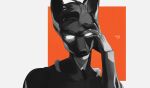  2019 anthro artist_name bust_portrait canid dated empty_eyes front_view hair hand_on_face hi_res male mammal mouth_closed partially_colored portrait short_hair simple_background solo unknowhiter 