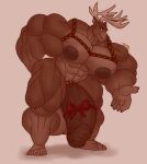  2022 5_fingers abs anthro areola balls belly biceps big_balls big_belly big_butt big_muscles big_penis biped butt capreoline deer digital_media_(artwork) fingers flaccid foreskin gabgbb genitals harness hi_res huge_balls huge_muscles huge_penis hyper hyper_balls hyper_genitalia hyper_muscles hyper_penis looking_at_viewer male mammal muscular nipples nude pecs penis quads reindeer simple_background smile solo thick_thighs triceps vein veiny_penis wide_hips 