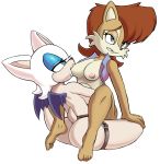  anthro breast_suck breasts brightshade_(artist) butt chipmunk digital_media_(artwork) dildo duo eyeshadow female female/female ground_squirrel makeup mammal membranous_wings nipples nude rodent rouge_the_bat sally_acorn sciurid sex sex_toy simple_background smile sonic_(series) strapon sucking thick_thighs wings 
