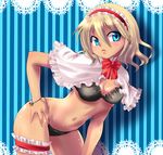  alice_margatroid bikini blonde_hair blue_eyes frills hairband nagare short_hair solo swimsuit touhou 