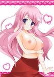  baka_to_test_to_shoukanjuu breasts hair_ornament hairclip himeji_mizuki large_breasts minakami_rinka pink_hair solo 