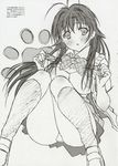  breasts kanokon minamoto_chizuru monochrome panties scan sexy sketch takami_akio underwear 