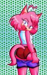  absurd_res bottomwear bottomwear_pull canid canine canis clothing clothing_pull fan_character female fur hi_res mammal panties pink_body pink_fur rear_view red_clothing red_panties red_underwear rnp sega shorts shorts_pull solo sonic_the_hedgehog_(series) underwear wolf 