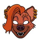  alpha_channel anthro aromatic female hibiscus_blossom hyena logo mammal 
