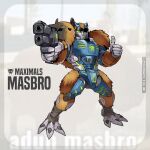 ashmish beast_wars character_name green_eyes gun holding holding_gun holding_weapon looking_at_viewer maximal mecha no_humans original robot science_fiction smile solo standing thumbs_up transformers weapon web_address 