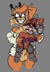  anthro archie_comics blood blood_from_pussy blood_in_pussy bobcat bodily_fluids bubsy_bobcat bunnie_rabbot clothed clothing duo felid feline female genitals herm hi_res intersex intersex/female lagomorph leporid lynx mammal partially_clothed penetration pussy rabbit robotic_arm sega sonic_the_hedgehog_(archie) sonic_the_hedgehog_(comics) sonic_the_hedgehog_(series) sqrlyjack 