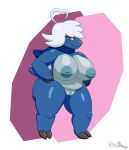  absurd_res ahoge anthro belly big_breasts big_butt breasts butt crystal_(ori-doggo) female freckles freckles_on_butt freckles_on_face generation_5_pokemon genitals hair hi_res huge_breasts huge_butt navel nintendo nipples ori-doggo plump_labia pokemon pokemon_(species) puffy_nipples pussy redesign samurott scarf solo solo_focus standing_upright thick_thighs 