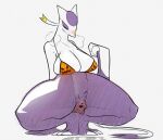  anthro big_breasts big_pussy blush bodily_fluids bottomless bra breasts breath clothed clothing crouching eyes_closed female food fruit generation_5_pokemon genital_fluids genitals gonda hi_res mienshao nintendo panting plant pokemon pokemon_(species) pumpkin pussy pussy_juice simple_background solo underwear white_background 