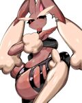  anthro brown_body brown_fur female fur generation_4_pokemon lagomorph leather leporid lopunny mammal nintendo pokemon pokemon_(species) rabbit red_eyes solo usa37107692 