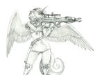  2023 aiming anthro arrow_(weapon) baron_engel belt boots breasts clothing crossbow equid equine eyebrows feathered_wings feathers female footwear friendship_is_magic graphite_(artwork) hair hasbro horn mammal monochrome my_little_pony pencil_(artwork) princess_cadance_(mlp) ranged_weapon scope solo traditional_media_(artwork) weapon winged_unicorn wings 