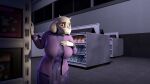  animal_humanoid anthro bovid bovid_humanoid bovine bovine_humanoid chadchan3d clothing eyewear female glasses hi_res horn humanoid mammal mammal_humanoid pale_skin purple_clothing red_eyes supermarket surprised_expression toriel undertale_(series) 