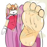  2023 4_toes anthro barefoot bodily_fluids custard_killer feet female foot_focus hi_res humanoid_feet lagomorph leporid low-angle_view mammal musk plantigrade rabbit sega simple_background smelly smelly_feet soles solo sonic_the_hedgehog_(series) stink_lines stomping sweat sweaty_feet toes vanilla_the_rabbit white_background worm&#039;s-eye_view 