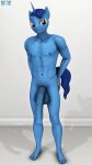  2023 3d_(artwork) 9:16 animal_genitalia animal_penis anthro balls barefoot big_penis biped blue_balls blue_body blue_hair blue_penis blue_tail daveman1000 digital_media_(artwork) equid equine equine_genitalia equine_penis eyebrows feet flaccid friendship_is_magic full-length_portrait genitals hair hand_on_own_hip hasbro hi_res horn looking_at_viewer male mammal muscular muscular_male my_little_pony navel night_light_(mlp) nude penis pinup portrait pose smile smirk solo tail unicorn yellow_eyes 