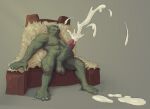  bodily_fluids cum feet genital_fluids humanoid male masturbation muscular orc sitting voidlesky 