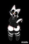  absurd_res ambiguous_gender black_sclera candyspine clothed clothing delirium_(tboi) demon fully_clothed girly goo_creature hi_res humanoid solo the_binding_of_isaac_(series) thick_thighs white_body wide_hips yellow_eyes 