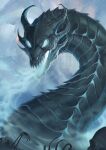  2023 ambiguous_gender blue_eyes digital_media_(artwork) dragon feral hi_res horn pechschwinge scales solo 