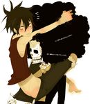  bad_id bad_pixiv_id black_hair brook brown_hair hat male_focus manntennya monkey_d_luffy multiple_boys one_piece scar translation_request 