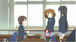  :d ^_^ ^o^ akiyama_mio bangs black_eyes black_hair black_legwear blazer blue_jacket blue_ribbon blue_skirt blush bob_cut brown_eyes brown_hair chair classroom closed_eyes closed_mouth collared_shirt day desk error from_side glasses hair_ornament hairclip hirasawa_yui indoors jacket k-on! long_hair long_sleeves looking_at_another manabe_nodoka miniskirt multiple_girls neck_ribbon open_mouth pantyhose pleated_skirt red_circle ribbon school_chair school_desk school_uniform screencap shirt short_hair skirt smile standing third-party_edit white_shirt window 