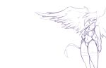  anthro anthrofied avian beak big_breasts black_and_white breasts cleavage clothed clothing duplicitousmachine feathered_wings feathers female friendship_is_magic gilda_(mlp) gryphon lingerie looking_at_viewer monochrome my_little_pony non-mammal_breasts solo wallpaper wings 
