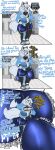  absurd_res anthro balls big_balls big_penis blue_body blue_clothing blue_fur blue_jacket blue_topwear bulge canid canine cellphone chest_tuft clothing collar comic expansion footwear fur genital_expansion genitals hair hi_res huge_balls huge_penis hyper hyper_balls hyper_genitalia hyper_penis jacket long_hair male mammal mr-walrus penis penis_expansion phone pubes smartphone solo text toeless_footwear topwear tuft 