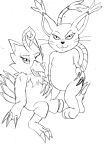  2017 anthro avian bandai_namco beak belly bird biyomon black_and_white chubby_anthro chubby_female claws digimon digimon_(species) domestic_cat duo ear_tuft feathers felid feline felis female fur gatomon graphite_(artwork) hand_on_stomach hi_res looking_at_viewer mammal marcushunter monochrome nude one_eye_closed open_mouth pencil_(artwork) seductive sitting slightly_chubby smile smiling_at_viewer standing tail tail_feathers tail_tuft toe_claws traditional_media_(artwork) tuft whiskers wink winking_at_viewer 
