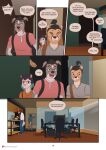  anthro biped canid canine canis cheetah clothed clothing comic domestic_dog duo eyewear felid feline floppy_ears glasses group hair herpestid hi_res male mammal meerkat open_mouth open_smile rivas smile spanish_text tail text wearing_glasses yuguni yuguni_(character) 