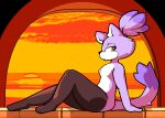  blaze_the_cat breasts catjam_(artist) clothing feet female fur legwear legwear_only looking_aside mostly_nude nipples purple_body purple_fur sega sitting small_breasts solo sonic_the_hedgehog_(series) stockings stockings_only sunset white_body white_fur yellow_eyes 