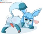  &lt;3 2023 :3 animal_genitalia animal_penis anus balls blep blue_body blue_ears blue_eyes blue_fur blue_tail blush blush_lines butt canine_genitalia canine_penis cloudeon eeveelution feral fur generation_4_pokemon genitals glaceon gloves_(marking) hi_res leg_markings male markings motion_lines multicolored_body multicolored_ears multicolored_fur nintendo patreon patreon_logo pawpads paws penis pokemon pokemon_(species) presenting presenting_hindquarters shaking_butt signature smug socks_(marking) solo tail tongue tongue_out twitter_logo two_tone_body two_tone_ears two_tone_fur two_tone_tail 