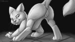  anus butt claws domestic_cat felid feline felis female feral genitals greyscale hi_res looking_at_viewer looking_back looking_back_at_viewer mammal monochrome presenting presenting_hindquarters pussy q-blackbun rear_view sketch solo tongue tongue_out whiskers 