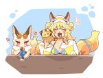  &lt;3 anthro beverage canid canine clothing cutlery drinking duo eyes_closed eyewear female fox human inaho_(world_flipper) inner_ear_fluff kitchen_utensils mammal neck_tuft shirano spoon sunglasses swimwear tools toto_zomto tuft world_flipper 