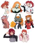  absurdres foster&#039;s_home_for_imaginary_friends frankie_foster highres jessie_(pokemon) kim_pine midna multiple_girls naruto_(series) neon_genesis_evangelion pokemon porqueloin red_hair souryuu_asuka_langley tayuya_(naruto) the_legend_of_zelda 