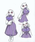  absurd_res anthro big_breasts blush breasts female hi_res mature_female pace-maker small_waist solo toriel undertale_(series) wide_hips 