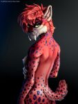  animal_humanoid anthro big_breasts big_fangs blue_spots breasts claws dead.akira digital_media_(artwork) domestic_cat fangs felid felid_humanoid feline feline_ears feline_humanoid feline_tail felis female fur hair hair_over_eye hi_res humanoid jaguar leopard leopard_cat looking_at_viewer looking_back lynx lynx_tail mammal mammal_humanoid nipples nude one_eye_obstructed pantherine prionailurus pupils red_body red_fur red_hair short_hair slit_pupils solo solo_focus spots teeth white_body white_fur yellow_eyes 