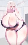  absurd_res anthro big_breasts blush bodily_fluids boss_monster bovid breasts caprine cleavage clothed clothing curvy_figure eyebrows eyelashes female floppy_ears fur half-closed_eyes hi_res horn huge_breasts kakuteki11029 long_ears mammal mature_anthro mature_female midriff narrowed_eyes navel open_mouth portrait red_eyes slightly_chubby solo standing sweat thick_thighs three-quarter_portrait toriel undertale undertale_(series) voluptuous white_body white_fur wide_hips 