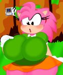  2023 3barts 4k absurd_res accessory amy_rose anthro big_breasts black_pupils blush bottomwear bouncing_breasts breast_jiggle breast_squish breasts classic_amy_rose classic_sonic_(universe) clothing curvaceous curvy_figure detailed_background digital_drawing_(artwork) digital_media_(artwork) eulipotyphlan eyelashes female fingers fur gloves hair hair_accessory hairband handwear hedgehog hi_res hourglass_figure huge_breasts jiggling mammal miniskirt motion_lines multicolored_body multicolored_fur open_mouth outside pink_body pink_fur pink_hair pupils sega simple_eyes skirt solo sonic_the_hedgehog_(series) squish tan_body tan_fur thick_thighs tongue two_tone_body two_tone_fur voluptuous wide_hips 