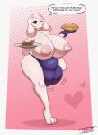  absurd_res balls big_balls big_breasts bouncing_balls bovid breasts bulge caprine clothing english_text genitals goat hi_res huge_balls huge_breasts humanoid intersex looking_at_viewer mammal mommy_kink one_eye_closed panties plate solo speech_bubble text thick_thighs tohilewd toriel undertale_(series) underwear wide_hips wink winking_at_viewer 