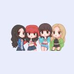  black_hair blackpink blonde_hair brown_eyes jacket jennie_(blackpink) jisoo_(blackpink) k-pop lisa_(blackpink) long_hair looking_at_viewer maykomay multiple_girls non-web_source rose_(blackpink) simple_background 