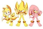 absurd_res anthro aura domestic_maid group hi_res knuckles_the_echidna male miles_prower nude ring_(sonic) rings_on_legs rings_on_wrists sega sonic_the_hedgehog sonic_the_hedgehog_(series) super_form super_knuckles super_sonic super_tails surprised_expression trio 