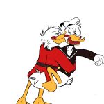  age_difference anatid anseriform anthro avian bird blush blush_lines disney donald_duck duck ducktales ducktales_(2017) duo hi_res holding_person incest_(lore) kissing_cheek male male/male older_male scrooge_mcduck sinfulbearrings younger_male 