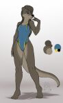  2018 anthro black_nose breasts brown_eyes brown_hair clothing collarbone color_swatch eyebrows eyelashes feet female hair hi_res humanoid_feet long_hair mammal model_sheet mustelid mykegreywolf nat_(mykegreywolf) one-piece_swimsuit otter plantigrade small_breasts solo standing swimwear 