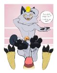  accessory anthro balls cock_ring colored dashy_(meowth) dashylf digit_ring digital_drawing_(artwork) digital_media_(artwork) duo duo_focus english_text feet felid feline foot_fetish foot_focus foreskin foreskin_pull front_view galarian_form galarian_meowth generation_1_pokemon generation_8_pokemon genitals glans group gynomorph hi_res intersex jewelry leaning leaning_back male male/male mammal meowth nintendo penis penis_accessory penis_jewelry pikachu pokemon pokemon_(species) regional_form_(pokemon) remote_toys ring shaded teasing text toe_ring 