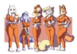  animaniacs anthro bluey_(series) bound canid canine canis chilli_heeler cuff_(restraint) domestic_dog female group handcuffs hi_res hinzen lagomorph leporid lola_bunny lombax looney_tunes mammal metal_cuffs minerva_mink mink mustelid musteline prison_suit prison_uniform prisoner rabbit ratchet_and_clank restraints rivet_(ratchet_and_clank) sony_corporation sony_interactive_entertainment toriel true_musteline undertale_(series) warner_brothers 