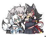  ahoge animal_ear_fluff animal_ears aqua_eyes bangs black_hair black_ribbon black_serafuku black_shirt black_skirt blonde_hair blue_neckerchief braid breasts choker cropped_shirt curled_horns detached_sleeves ear_piercing earrings fox_ears fox_girl fox_tail grey_eyes grey_hair hair_between_eyes hair_flaps hair_ribbon highres hololive hood hoodie horns jewelry koritama large_breasts lion_ears lion_girl long_hair low_ponytail messy_hair miniskirt multicolored_hair neckerchief necktie ookami_mio piercing pleated_skirt red_choker red_hair red_neckerchief red_necktie ribbon sailor_collar school_uniform serafuku sheep_horns shirakami_fubuki shirt shishiro_botan side_braid side_slit sidelocks single_braid single_earring skirt sleeveless sleeveless_shirt spiked_hair streaked_hair tail tsunomaki_watame two_side_up very_long_hair virtual_youtuber white_hair white_hoodie white_sailor_collar white_sleeves wolf_ears wolf_girl yellow_eyes 