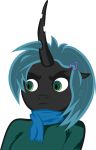  2019 alpha_channel angry anonymous_artist anthro changeling clothed clothing eyebrows female friendship_is_magic green_eyes green_hair hair hi_res my_little_pony queen_chrysalis_(mlp) sad solo 